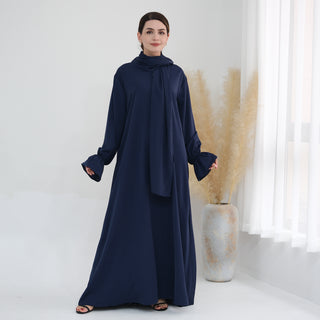 1714#Nida Ruffle Style One Piece Jilbab Abaya Women muslim dress