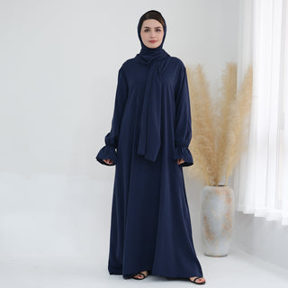 1714#Nida Ruffle Style One Piece Jilbab Abaya Women muslim dress