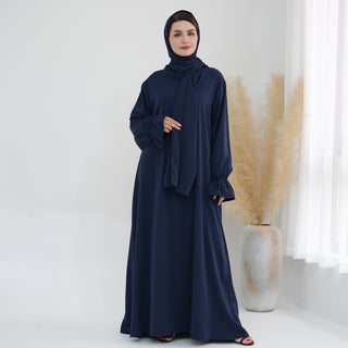 1714#Nida Ruffle Style One Piece Jilbab Abaya Women muslim dress