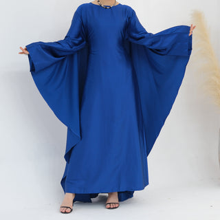 1803#2024 Fashion Style Abaya Design Satin Fabric Modest Dresses Kaftan Abaya Muslim Dress