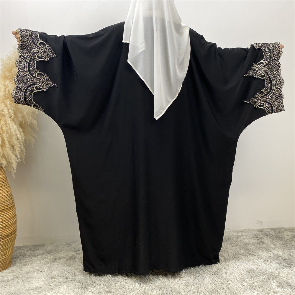 1417# Latest Ramadan Abaya For Women Muslim Fashion Luxury Silver Sequin Abaya