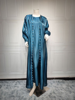 1048#2pcs Modest Set EID for Muslim Girl Fashion Design Elegant Dresses Dubai Aabaya