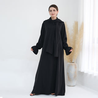 1714#Nida Ruffle Style One Piece Jilbab Abaya Women muslim dress