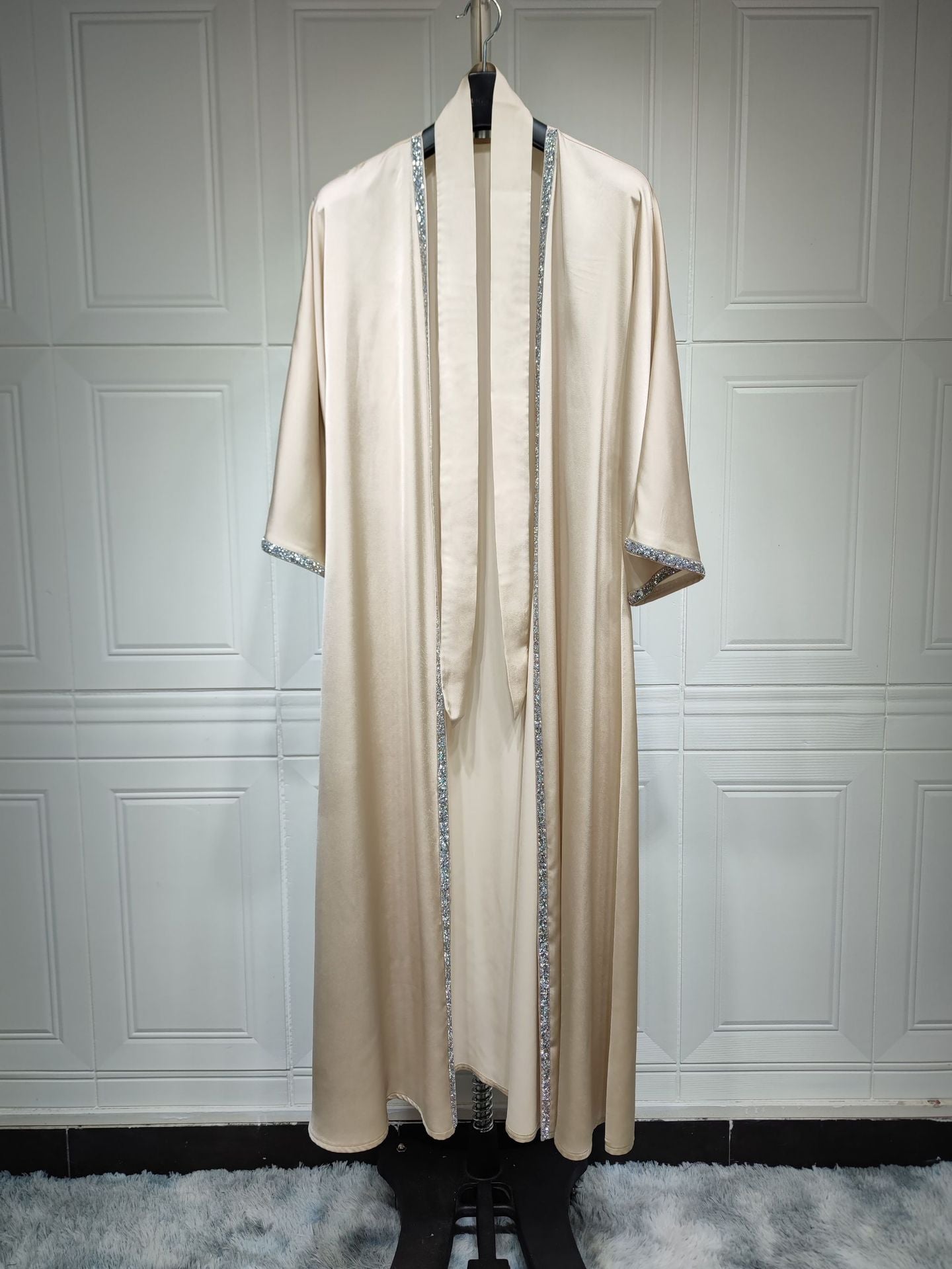 058#Women Sequins Luxury Modest Wear Islamic Clothing Dubai Abaya