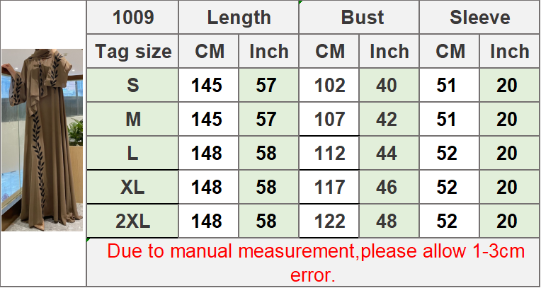 1007#2024 New Fashion Embrodery Chiffon Long Maxi Dress Abaya with Scarf