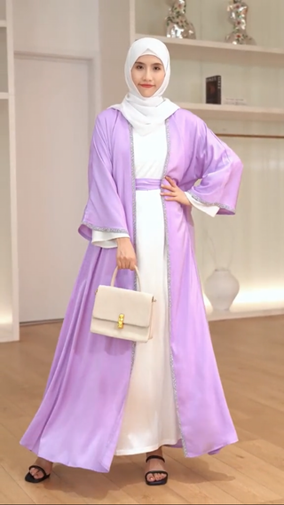 058#Women Sequins Luxury Modest Wear Islamic Clothing Dubai Abaya