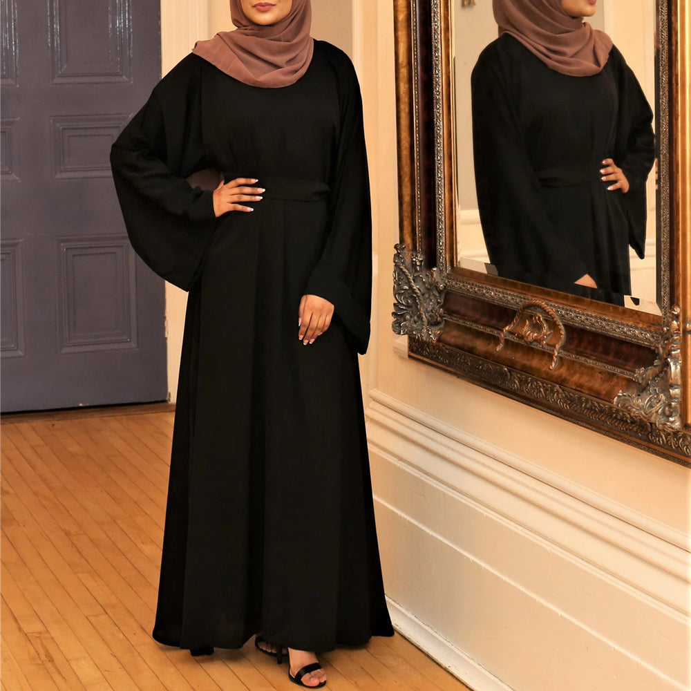 6394#50% Off Hot Sell Popular Simple Nida Abaya Long Dresses