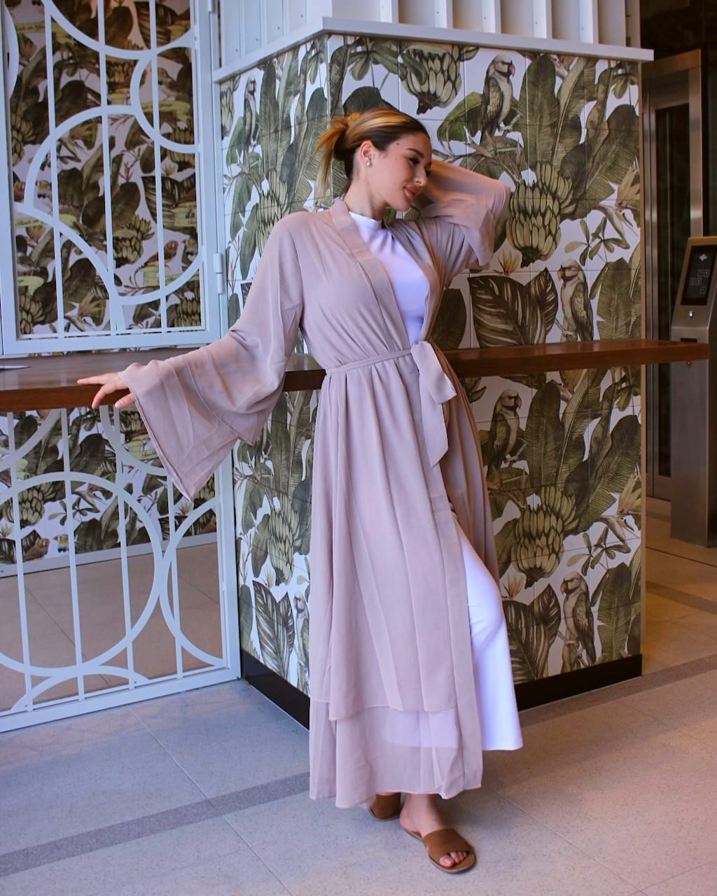 1875#New Arrival Solid Color Abaya Dubai Fashion Women Muslim Cardigan