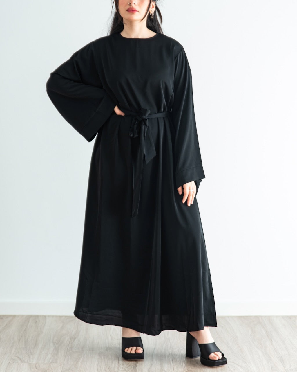 6394#On Sale Hot Sell Popular Simple Nida Abaya Long Dress Color Dresses