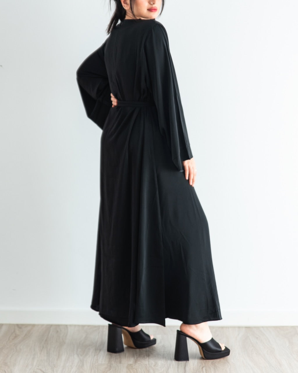 6394#On Sale Hot Sell Popular Simple Nida Abaya Long Dress Color Dresses