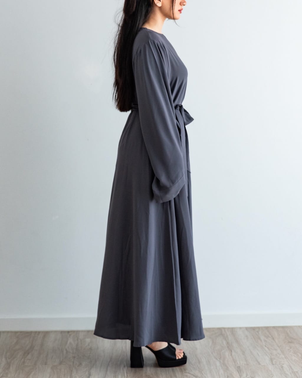 6394#On Sale Hot Sell Popular Simple Nida Abaya Long Dress Color Dresses