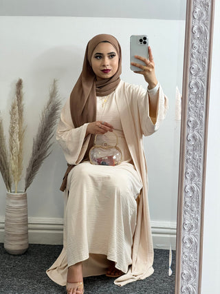 1480#Hot selling high quality cheap price Muslim women 2pcs Abaya set