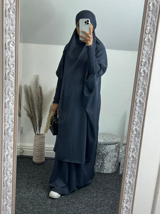 1459#Arabic Abaya Muslim Dresses dubai 2 piece set Nida Prayer Abaya