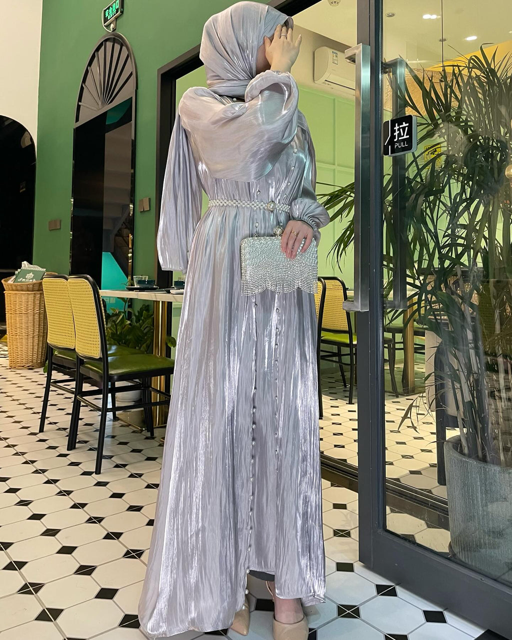1003#3PCS MODEST SET EID FOR MUSLIM GIRL FASHION DESIGN ELEGANT DRESSES DUBAI ABAYA