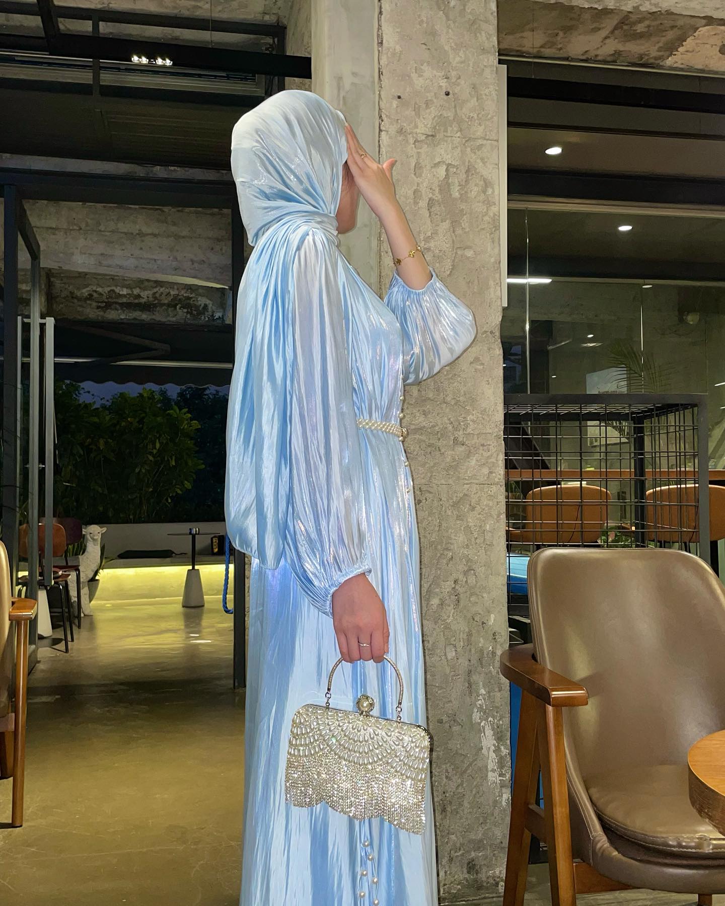 1003#3PCS MODEST SET EID FOR MUSLIM GIRL FASHION DESIGN ELEGANT DRESSES DUBAI ABAYA