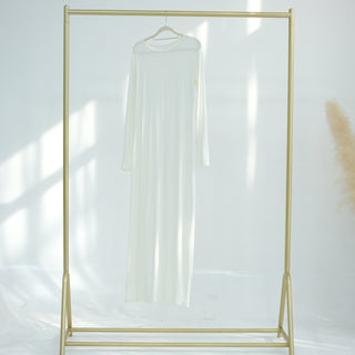 1933#2025 New Cotton Spandex Bodycon Inner Dress Abaya Women Muslim Dress Round Neck Long Sleeves Stretchy Women Dresses