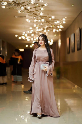 1220#Elegant Long Sleeves Long Dress Render Casual Muslin Women Dress