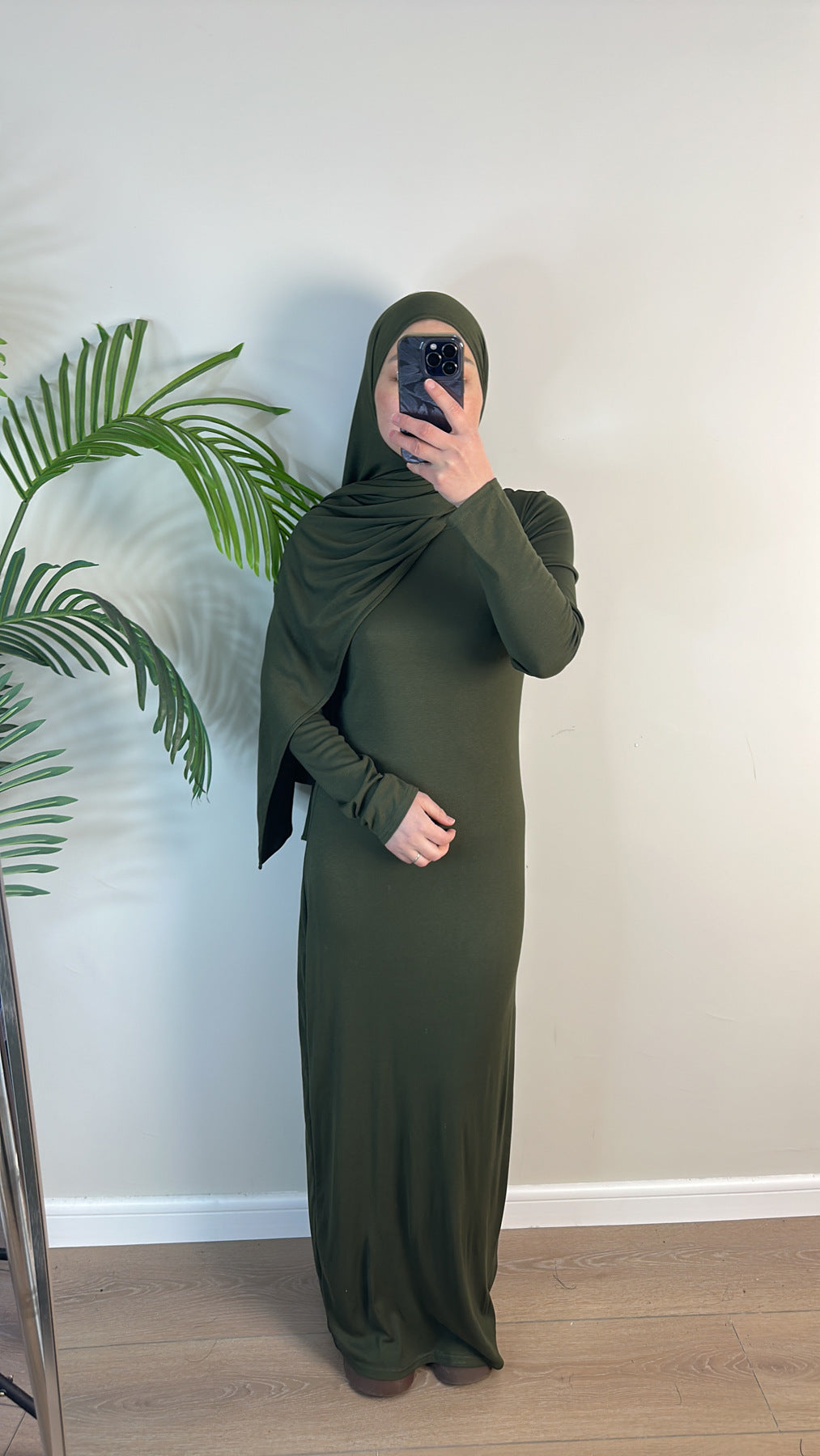 1933#2025 New Cotton Spandex Bodycon Inner Dress Abaya Women Muslim Dress Round Neck Long Sleeves Stretchy Women Dresses