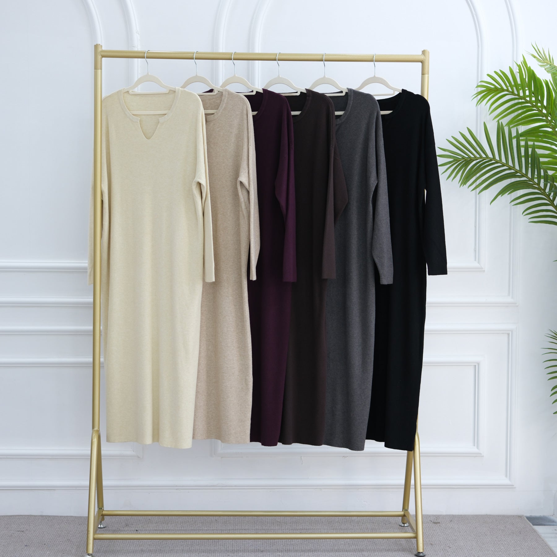 M011# Wholesale Winter Knit Fabric Abaya Spring/ Autumn Traditional Muslim Clothing Accessories
