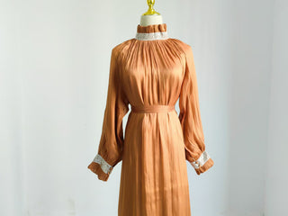 1690#2025 Modest Abaya Women's Dresses Shiny Party Wear Abaya Women Muslim Dress With Lining