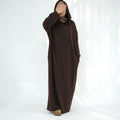 1921#New Hoodie Abaya Daily Wear Sweatshirt Abaya Casual Dresses Plain Loose Women Abaya