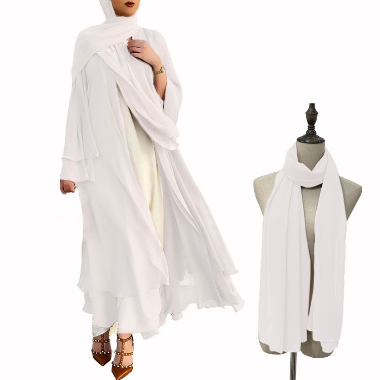 1875#New Arrival Solid Color Abaya Dubai Fashion Women Muslim Cardigan