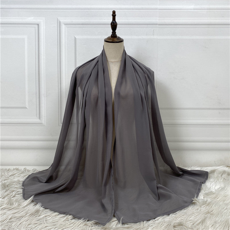 896# Best seller 3 layered chiffon open abaya cardigan