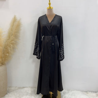 1612#Dubai Abaya Luxury Abaya with Handmade Beads Women Muslim Dress