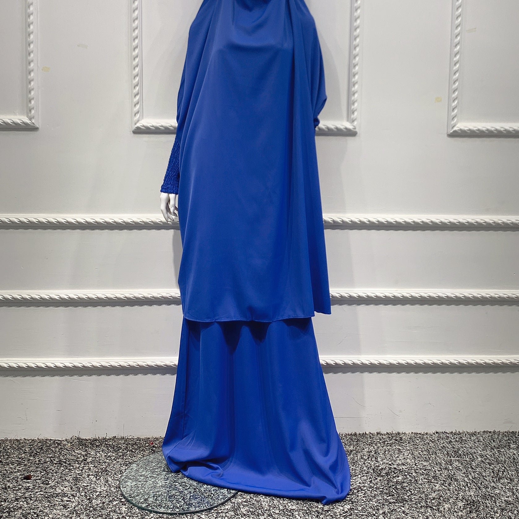 1459#Arabic Abaya Muslim Dresses dubai 2 piece set Nida Prayer Abaya