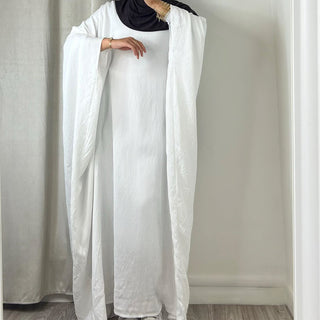 1695# Dubai  Abaya Muslim Women's Dresses With Inside Tie Belt Silk Dress