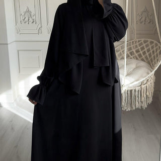 1714#Nida Ruffle Style One Piece Jilbab Abaya Women muslim dress