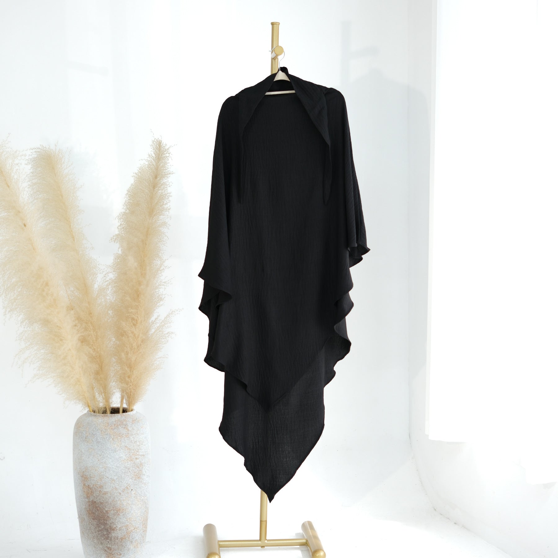 1928#One Layer Women Prayer Khimar Two Pieces Modest Abaya Set for Breast Feeding Mummy