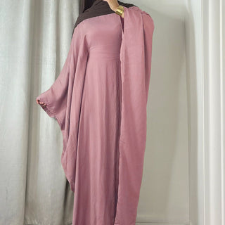 1695# Dubai  Abaya Muslim Women's Dresses With Inside Tie Belt Silk Dress