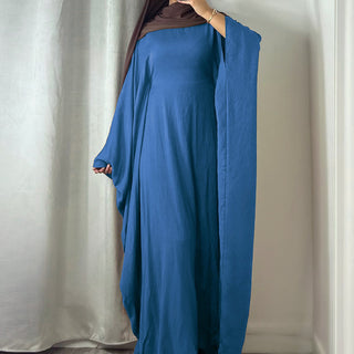 1695# Dubai  Abaya Muslim Women's Dresses With Inside Tie Belt Silk Dress