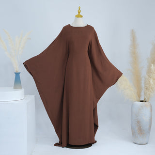 1695# Dubai  Abaya Muslim Women's Dresses With Inside Tie Belt Silk Dress