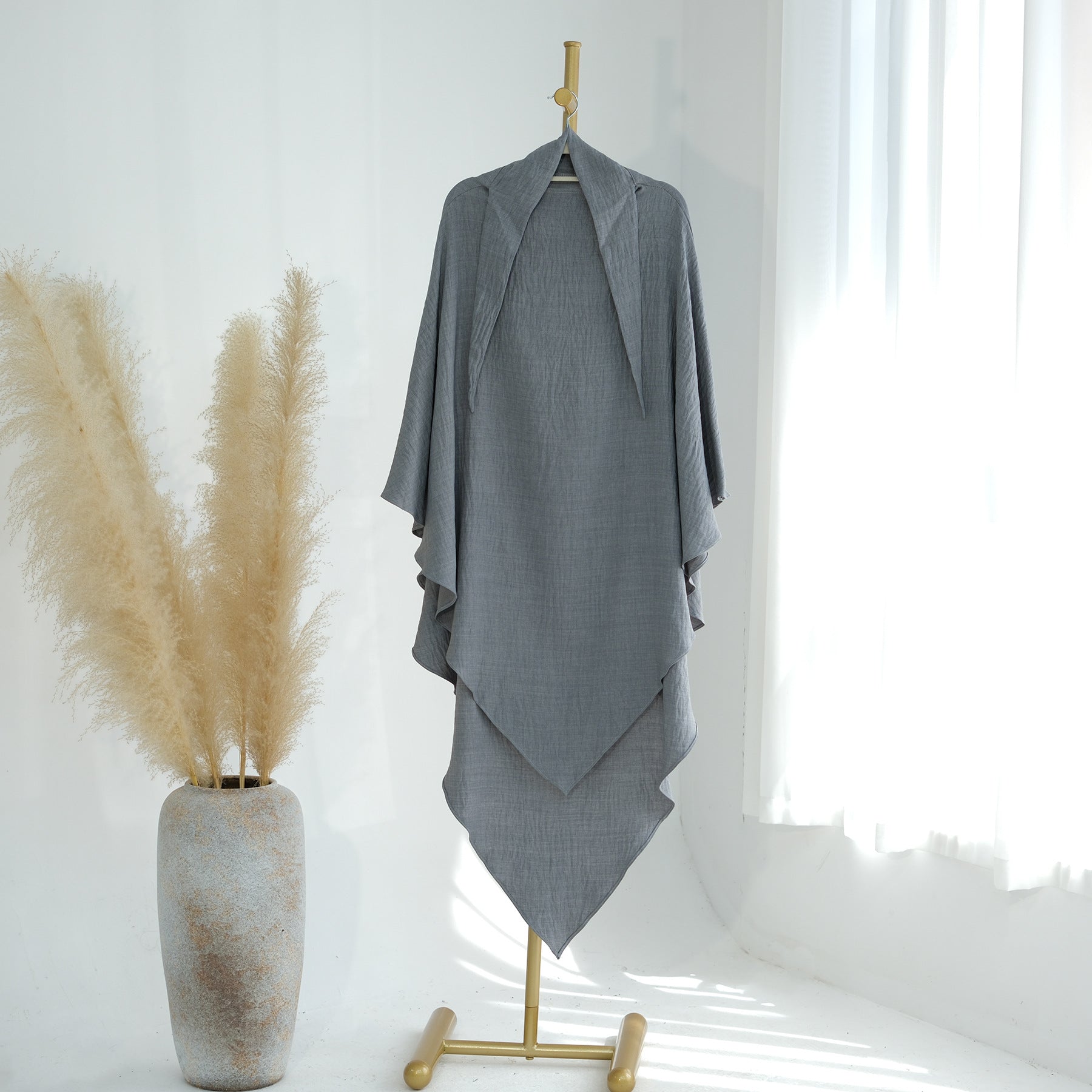 1928#One Layer Women Prayer Khimar Two Pieces Modest Abaya Set for Breast Feeding Mummy
