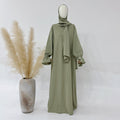 1714#Nida Ruffle Style One Piece Jilbab Abaya Women muslim dress