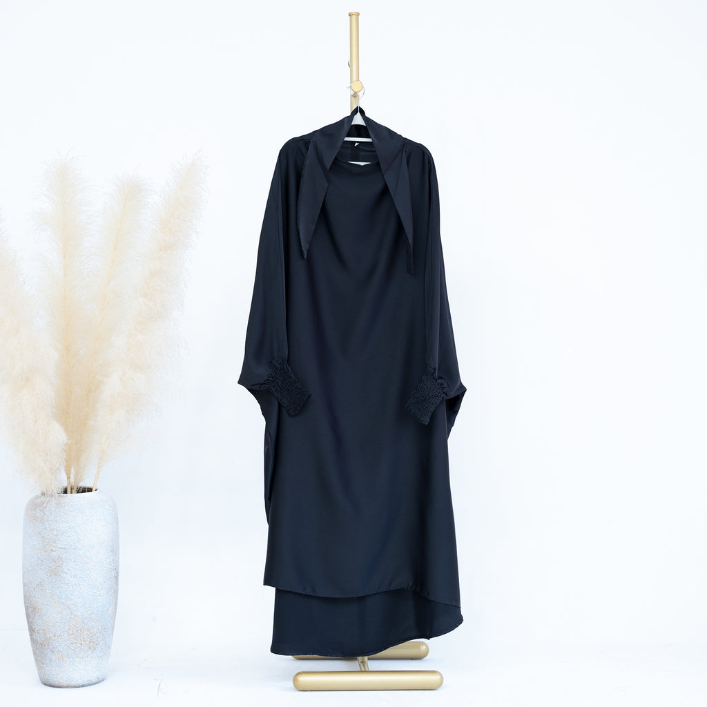 1662#Islamic Clothing Satin Plain Prayer Abaya Jilbab Abaya Muslim Dress For Kids