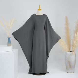 1695# Dubai  Abaya Muslim Women's Dresses With Inside Tie Belt Silk Dress