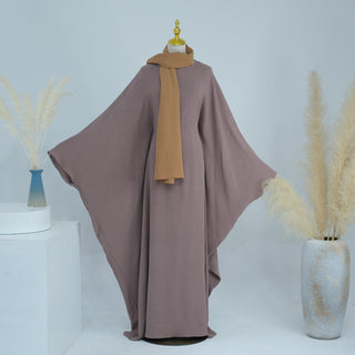 1695# Dubai  Abaya Muslim Women's Dresses With Inside Tie Belt Silk Dress