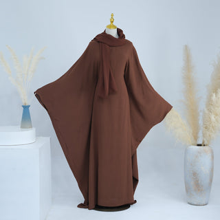 1695# Dubai  Abaya Muslim Women's Dresses With Inside Tie Belt Silk Dress