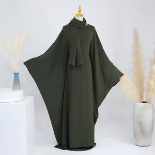 1695# Dubai  Abaya Muslim Women's Dresses With Inside Tie Belt Silk Dress