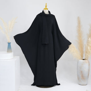 1695# Dubai  Abaya Muslim Women's Dresses With Inside Tie Belt Silk Dress