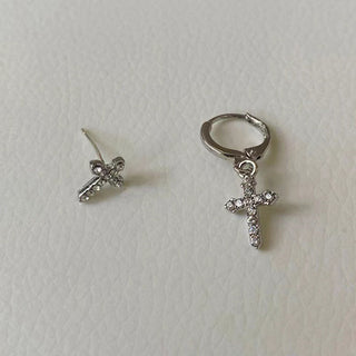 E11# 2022 New Trend Fashion Korean Style Piercing Earrings with Cross Hip Hop Jewelry Gift