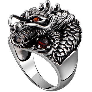 RM3#Punk Vintage Style Stylish Finger Rings Jewelry Steel Animal Zodiac Ring Men Gift