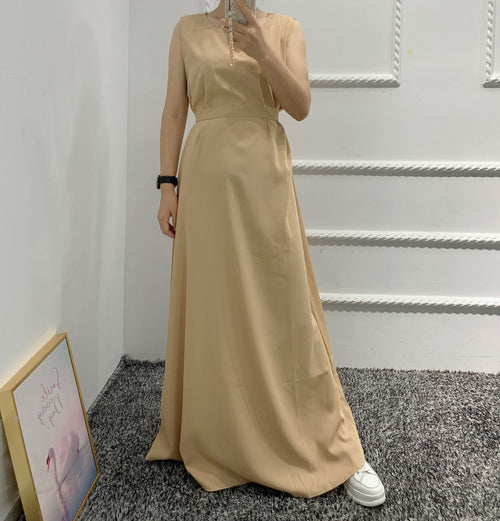 1456# Islamic Clothing Abaya Muslim Sleeveless Under Islamic Dress