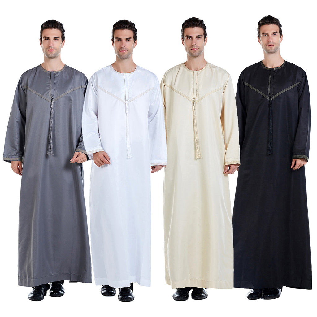 TH816# Muslim men thobe clothing Islamic Arabian men robes