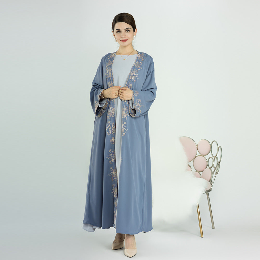 1553# Luxury Islamic Clothing Nida Embroidery Women Abaya Dubai