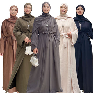 1480#Hot selling high quality cheap price Muslim women 2pcs Abaya set