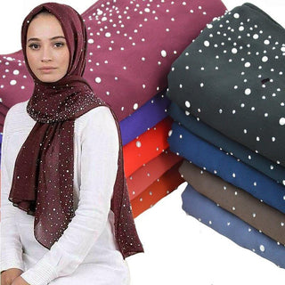 YW77#Rhinestone design morocco soft chiffon hijab scarf